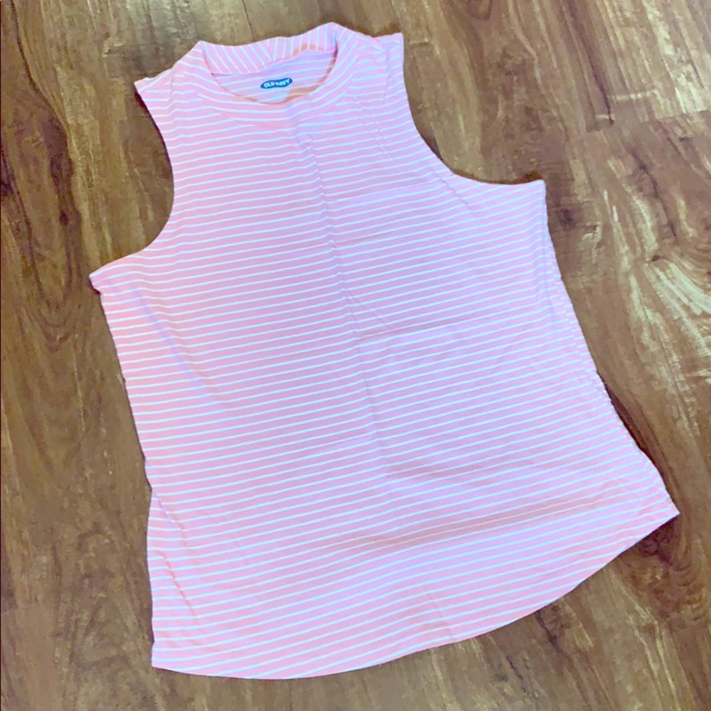 Old Navy Mock Neck Pink Tank